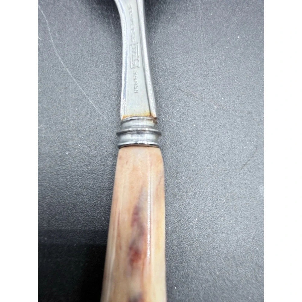 Vintage MB Hollow‎ Ground Galaxie Stainless Tablespoon Japan MCM Bakelite Handle